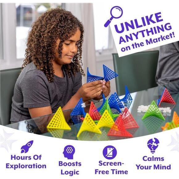 Kids Hyperbolic Building Toy - 3" x 3" STEM Educational 3-Dimensional Adventure - Picture 3 of 6
